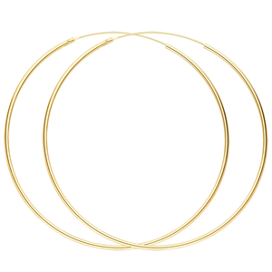 Creolen Pure, 70mm, 18 K Gelbgold vergoldet