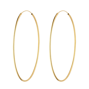 Creolen Pure, 70mm, 18 K Gelbgold vergoldet