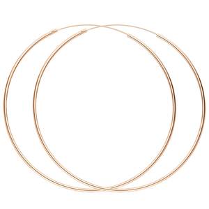 Creolen Pure, 70mm, 18 K Rosegold vergoldet