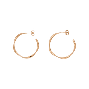 Creolen Twist, 20mm, 18 K Rosegold vergoldet
