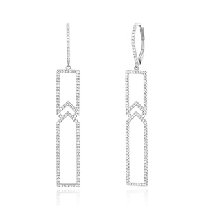 Ohrringe Unique mit Diamanten, 18 Karat Weigold