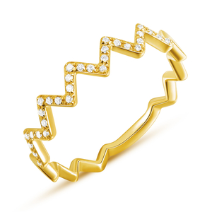 Ring Flash mit Diamanten, 18 Karat Gelbgold