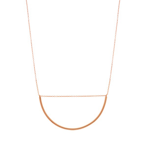 Halskette Big Semicircle, 18 Karat Rosegold vergoldet