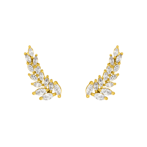 Earclimber Floral, 18 K Gelbgold vergoldet