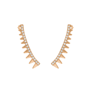 Earclimber Memory II, 18 K Rosegold vergoldet