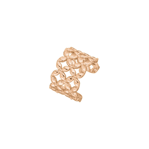 Earcuff Grid, 18 K Rosegold vergoldet