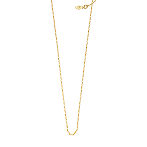 Gliederhalskette, 80 cm, 18 Karat Gelbgold vergoldet