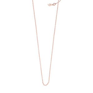 Gliederhalskette, 80 cm, 18 Karat Rosegold vergoldet