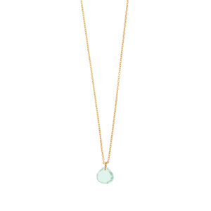 Halskette Heart Stone, 18 K Gelbgold vergoldet