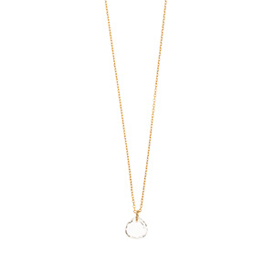 Halskette Heart Stone, 18 K Gelbgold vergoldet