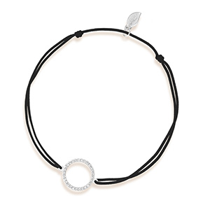 Freundschaftsarmband Circle mit Diamanten, 18 Karat Weigold