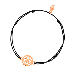 Freundschaftsarmband Clover, 14 Karat Rosegold