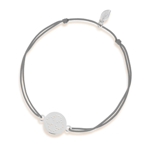Freundschaftsarmband Disc CLOVER, 14 Karat Weigold