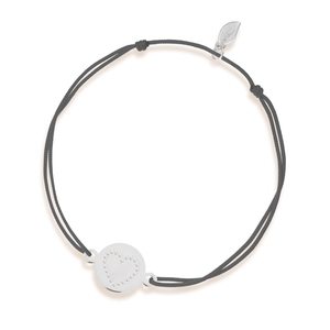 Freundschaftsarmband Disc HEART, 14 Karat Weigold
