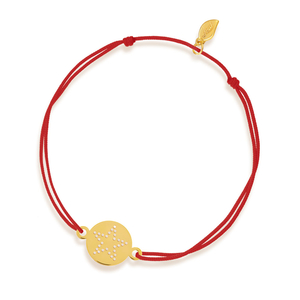 Freundschaftsarmband Disc STAR, 14 Karat Gelbgold