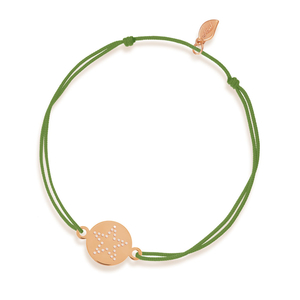 Freundschaftsarmband Disc STAR, 14 Karat Rosegold