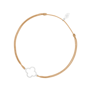 Freundschaftsarmband GENTLE CLOVER, 14 Karat Weigold