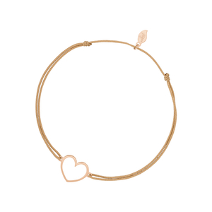 Freundschaftsarmband GENTLE HEART, 14 K Rosegold