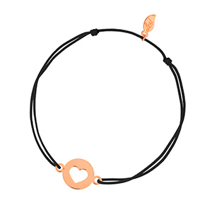 Freundschaftsarmband Heart, 14 Karat Rosegold