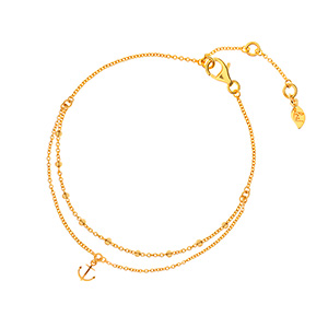 Fukette Anker, 18 K Gelbgold vergoldet