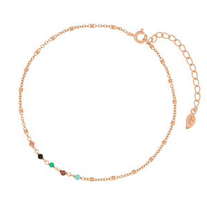 Fukette Multi Gems, 18 Karat Rosegold vergoldet