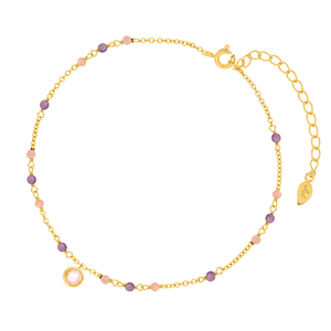 Fukette Purple Love, 18 Karat Gelbgold vergoldet