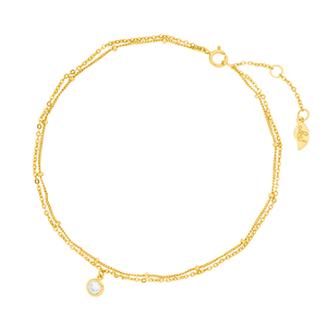 Fukette Two Chains, 18 K Gelbgold vergoldet