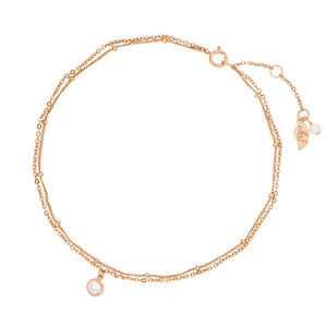 Fukette Two Chains, 18 K Rosegold vergoldet