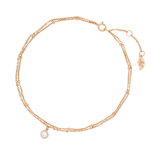 Fukette Two Chains, 18 K Rosegold vergoldet