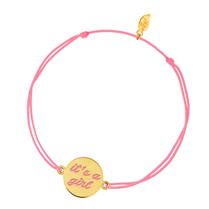 Glcksarmbndchen its a girl, Gelbgold vergoldet