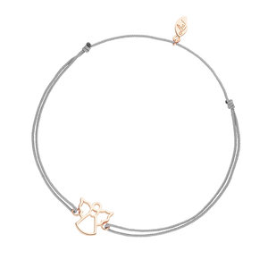 Glcksarmband Engel, 18K Rosegold vergoldet