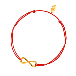 Glcksarmband Infinity, Gelbgold vergoldet