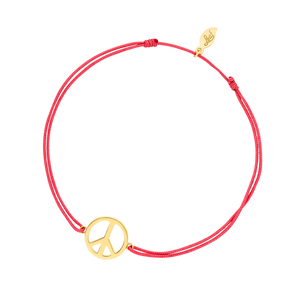 Glcksarmband PEACE, 18 K Gelbgold vegoldet