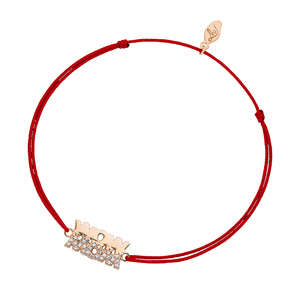 Glcksarmband WOW MOM, 18 K Rosegold vergoldet, Rot