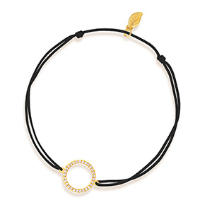 Glcksbndchen Circle mit Diamanten, 18 K Gelbgold