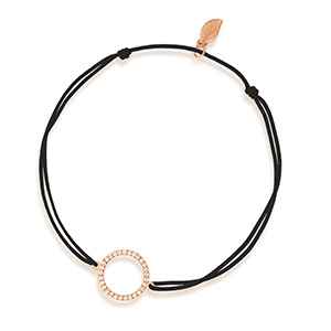 Glcksbndchen Circle mit Diamanten, 18 K Rosegold