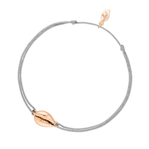 Glcksbndchen Cowrie Shell, 18 K Rosegold vergoldet