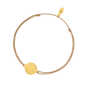Glcksbndchen Disc HEART, Gelbgold vergoldet