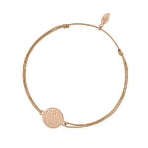 Glcksbndchen Disc HEART, Rosgold vergoldet