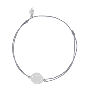 Glcksbndchen Disc HEART, Silber