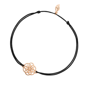 Glcksbndchen Flower of Life, 18K Rosegold vergoldet