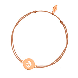 Glcksbndchen Hand der Fatima, 14 K Rosegold