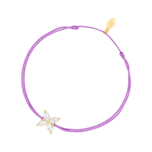 Glcksbndchen Leaf Flower, 18 K Gelbgold vergoldet