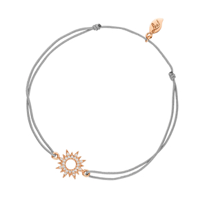 Glcksbndchen Sparkling Sun, 18 K Rosgold vergoldet