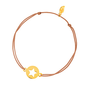 Glücksbändchen Star, 14 K Gelbgold