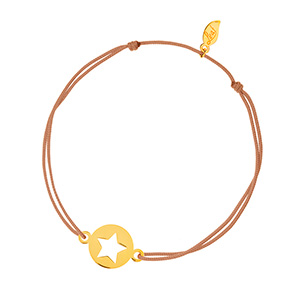 Glcksbndchen Star, 14 K Gelbgold