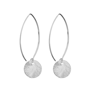 Halbcreole mit Plttchen, gro, 925 Sterlingsilber