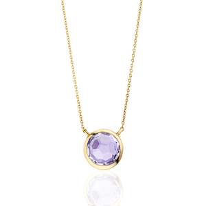 Halskette Amethyst, 14 Karat Gelbgold