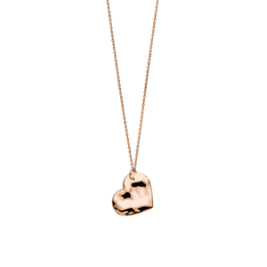 Halskette BIG HEART, 18 K Rosegold vergoldet