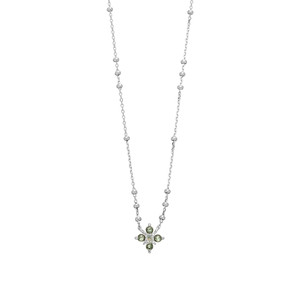 Halskette BLOOM, Labradorit/Aventurin, 925 Sterlingsilber